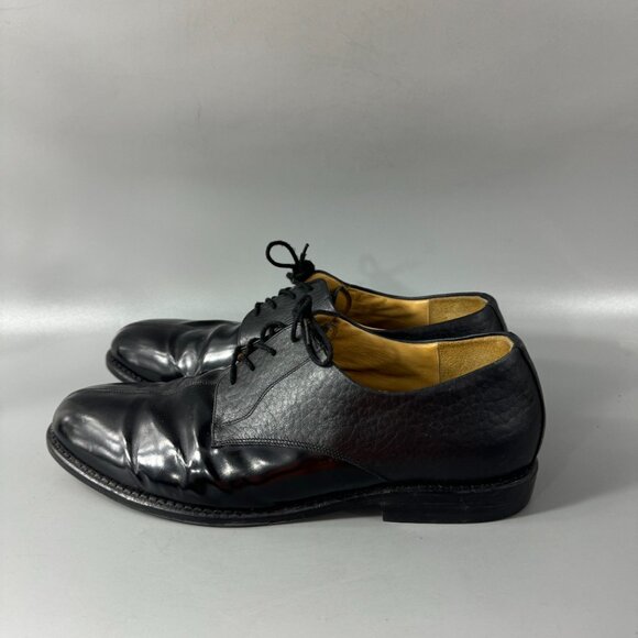 Tauer & Johnson Two-tone Black Leather Men's Derby Dress Shoes, Size 12 E - Picture 5 of 14